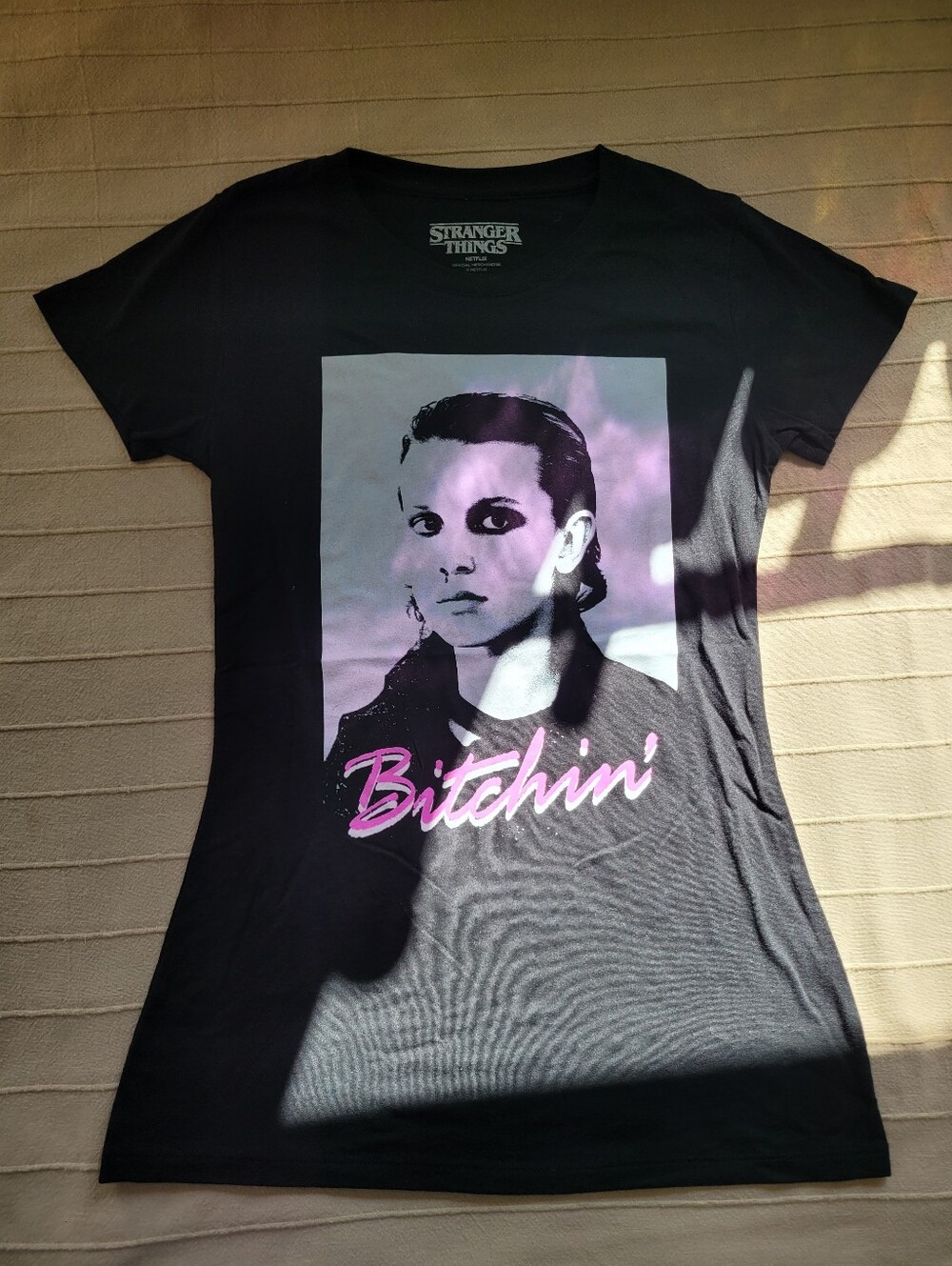Stranger Things 'Bitchin' Eleven' Black Short Sleeve Tee